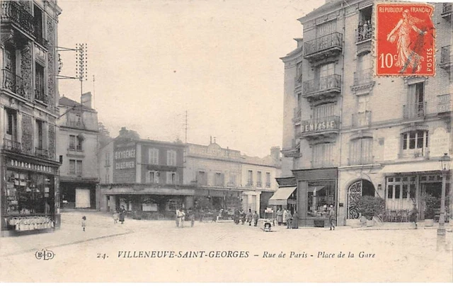 94 - VILLEUVE SAINT GEORGES - SAN33806 - Rue de Paris - Place de la Gare