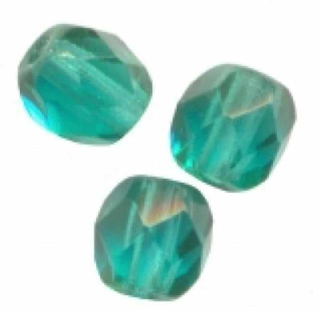 10 PERLES FACETTES DE BOHEME  10 mm  EMERALD