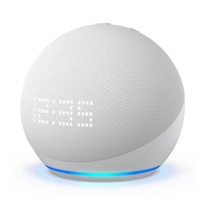 AMAZON ECHO DOT 5th GEN WITH CLOCK & ALEXA 2022 - GLACIER WHITE *NEW ...