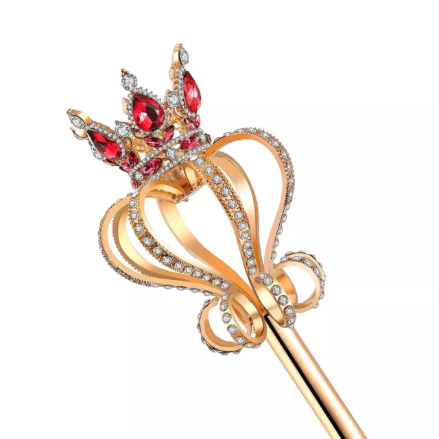 JamingHG Gold Pearl Rhinestone Scepter Festival Wand Pageant Costume Props Go...