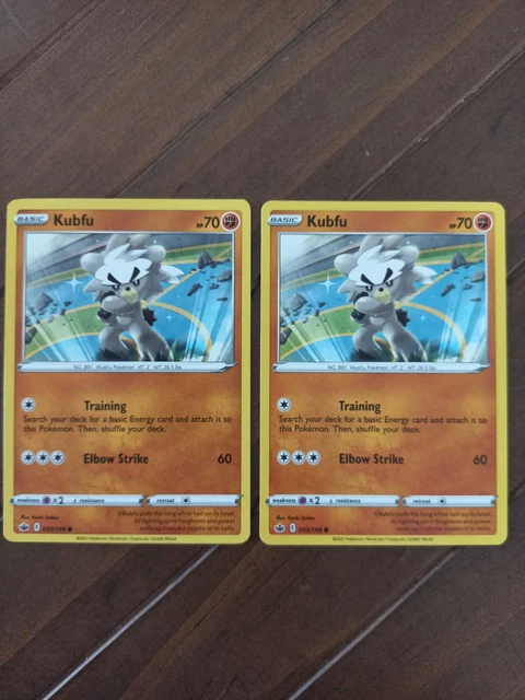 Kubfu Pokémon Card - Common 093/198 From Sword & Shield Chilling Reign