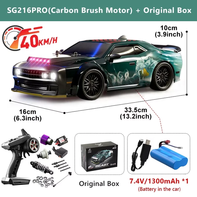 ZD Racing RX12 1/12 Scale RC Drift Car – 4WD Brushless, 70KM/H, 2.4G Remote, LED Lights, All-Terrain Ready