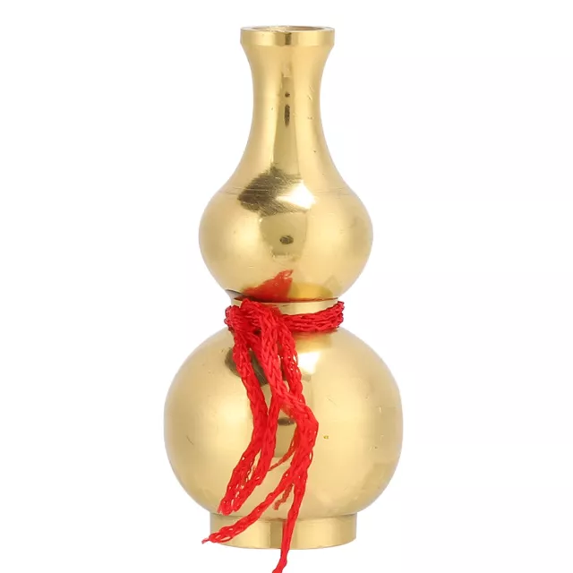 Brass Gourd Money Drawing Feng Shui Enhance Lucky Ornament Buddhist Supplies DXS