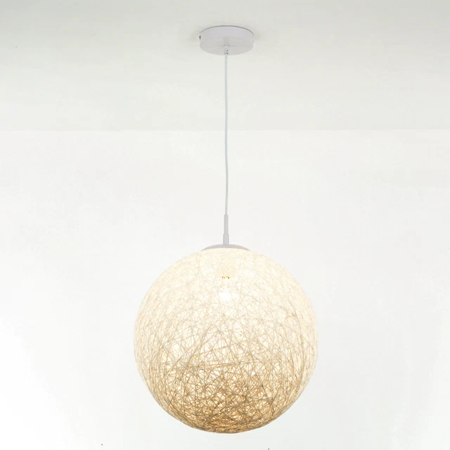 Pendelleuchte Kugel rund 40 cm rund E27 Geflecht Hängelampe Esstisch Wohnzimmer 2