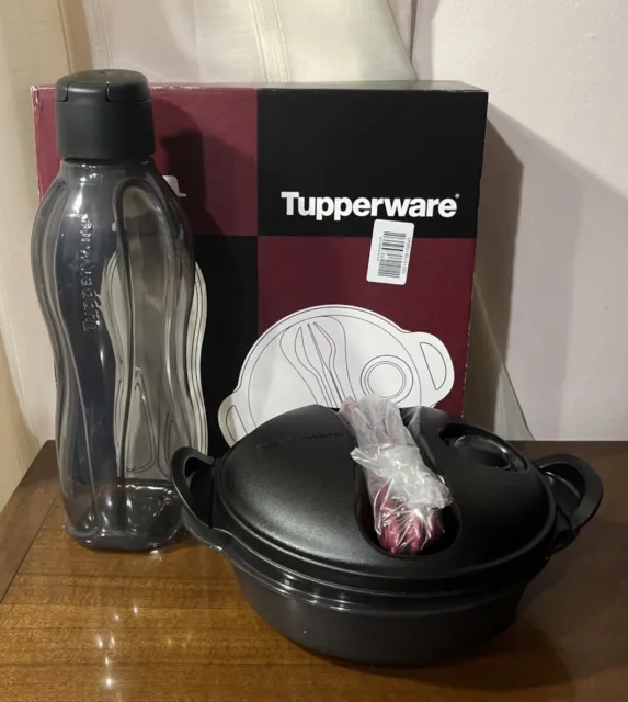 TUPPERWARE SET SCALDASANO Crystalwave Microonde + Bottiglia 1L EUR