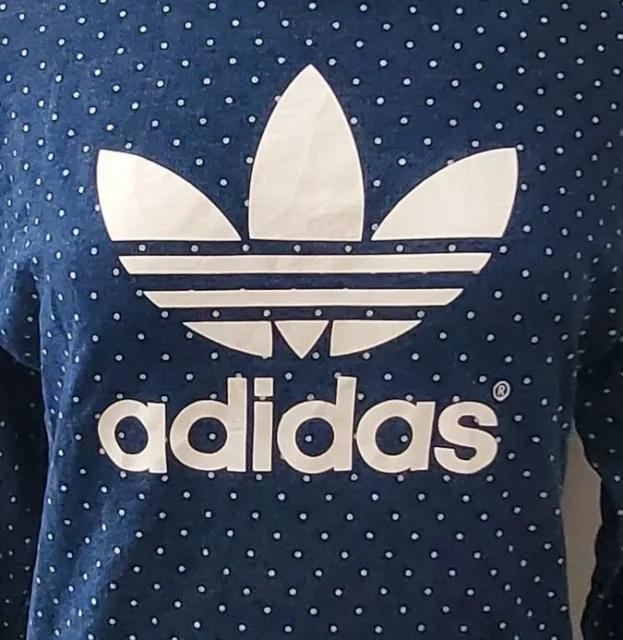 Adidas Originals Denim Spotty Sweatshirt Jumper 8uk 10/11yrs girls womens 4