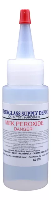 MEK Peroxide Catalyst (MEKP Hardener) - 60CC, Clear