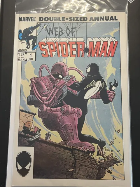 Marvel Comics Web Of Spiderman Double Sized Annual 1 1985