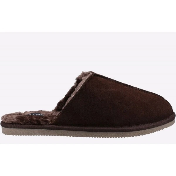 Pantofole Hush Puppies COADY PELLE SCAMOSCIATA classiche da uomo marrone memory foam caldo