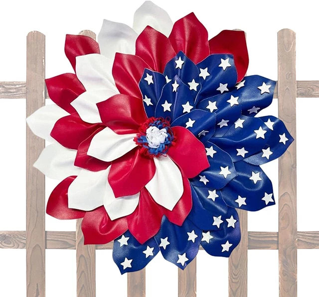 4th of July Door Wreath | Memorial Day Door Hangers Independence Day Decor
