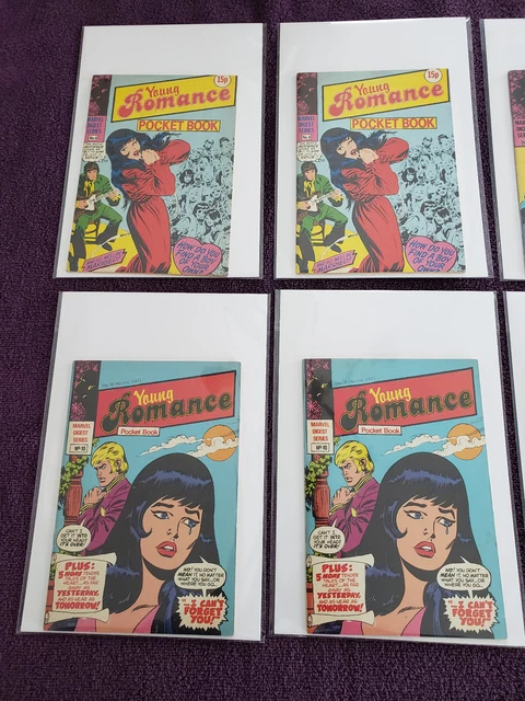 7 1980s Marvel Digest Series Young Romance #4 #8 #10 & Chiller Pocket Book #27