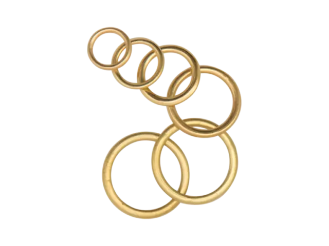 10 Hollow Brass Sew on Curtain Rings Sewing Tieback