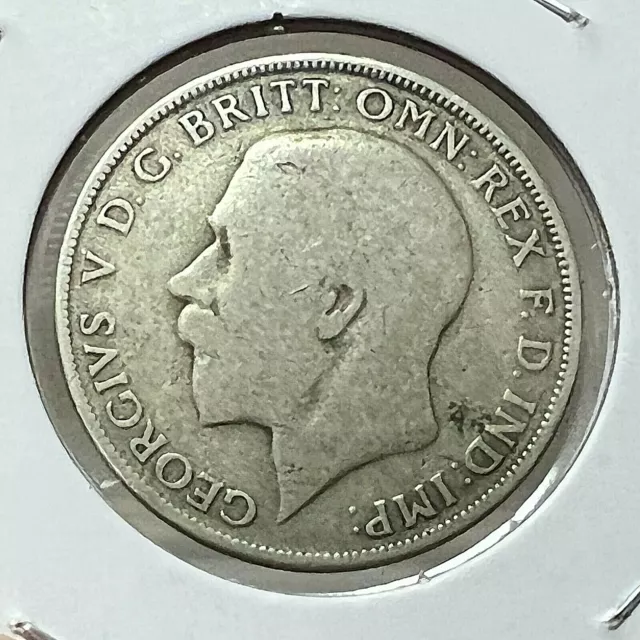 1921 Great Britain Silver Florin Nice Coin 2