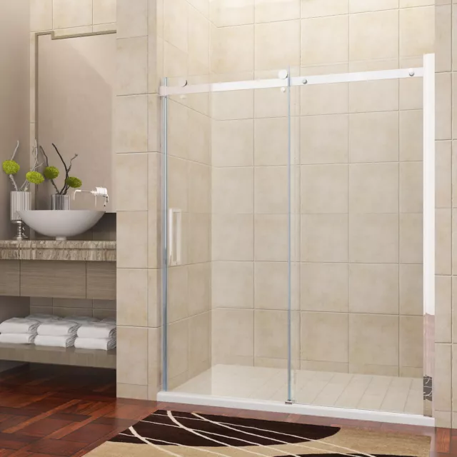 Frameless Shower Screen Sliding Door Wall to Wall Enclosure 1200-1500 x 1950mm