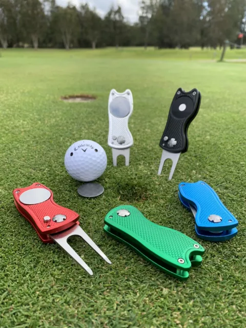 Golf Divot Repair Tool - Foldable With Magnetic Ball Marker 🇦🇺AUS STOCK 🇦🇺