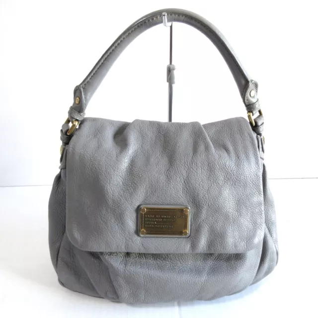 Auth MARC BY MARC JACOBS Classic Q Ukita M3123007 Gray Leather - Handbag