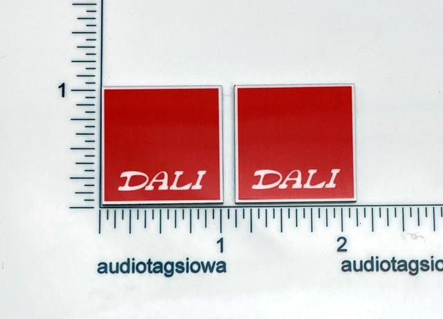 Dali Speaker Badge Logo Emblem Custom Made PAIR Red White Border Aluminum Dali Speaker Badge Logo Emblem Custom Made PAIR Red White Border Aluminum