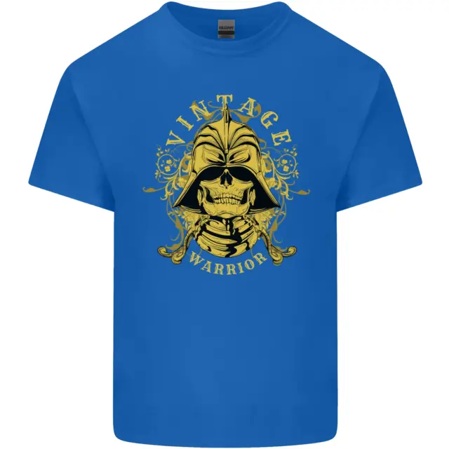 T-shirt vintage Warrior Samurai Bushido MMA teschio da uomo cotone 4