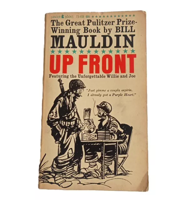 Rare First Edition UP FRONT Bill Mauldin  1962 - War Cartoon - read description