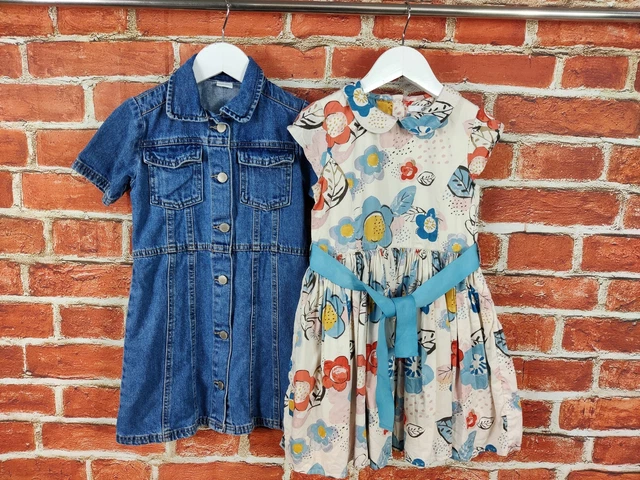 Girls Bundle Age 6-7 Years Next M&S Dress Denim Shirt Party Floral Set 122Cm