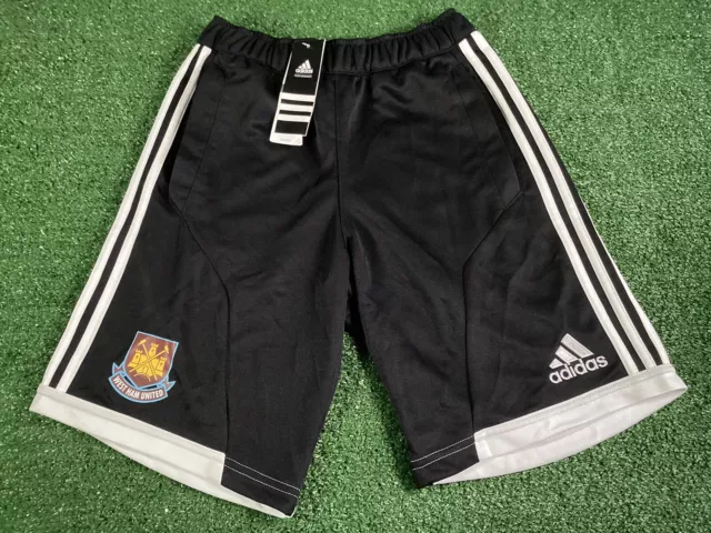West Ham 2013-14 Football Training Shorts - Adidas UK Size S - New & Tagged