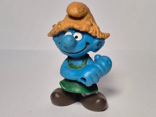 Figurine Schleich Schtroumpf Jardinier - Édition 1982 - PVC - Occasion Très Bon état