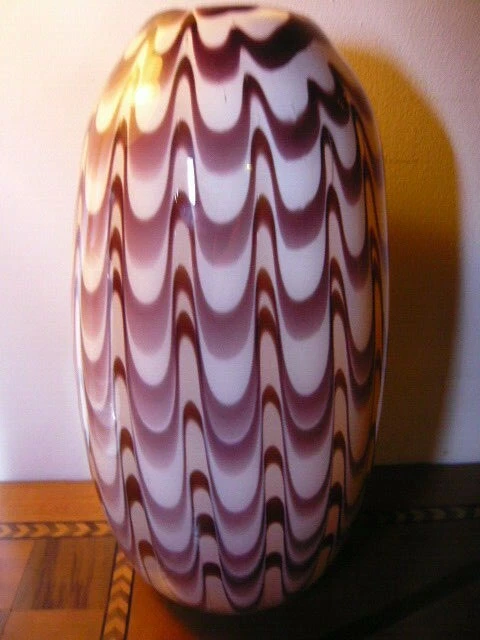 Vase Murano Carlo Moretti Des Années 1960 – Couleur Moka, Verre Soufflé (occasion)