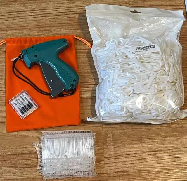 Price Tag Attacher Gun Kit for Clothes Labeler with 6 Needles & 900pcs Barbs