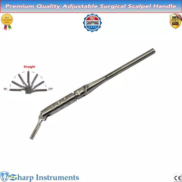 Surgical Scalpel Handle #3 Stainless Steel Moveable Debride Dental Instruments