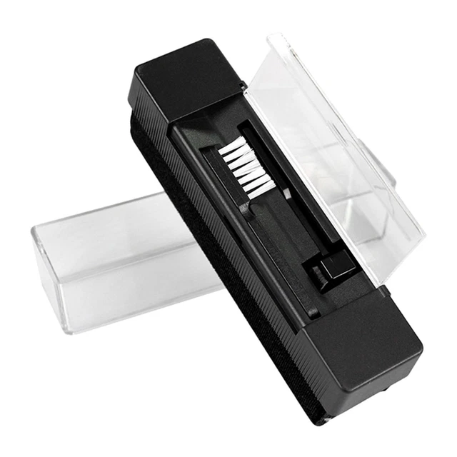 Dynavox Brosse Nettoyage Antistatique Carbone Vinyles - Argent Avec Support