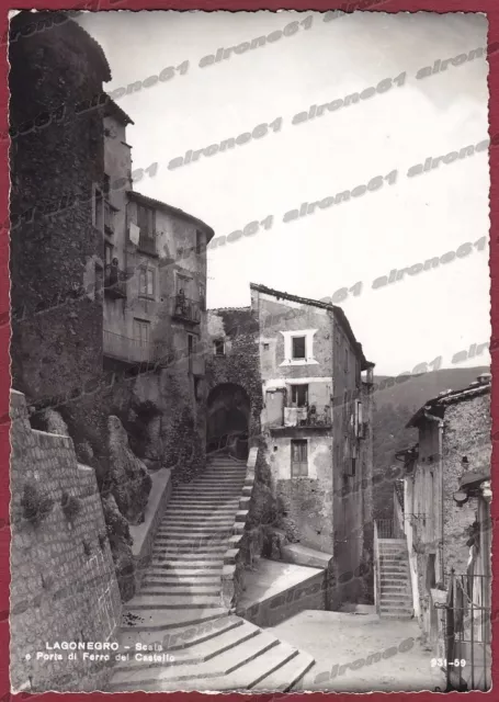 POTENZA LAGONEGRO 10 CASTELLO Cartolina FOTOGRAFICA viaggiata 1961