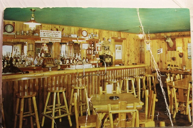 Michigan MI Brevort Fisher's Bar Restaurant Postcard Old Vintage Card View Post