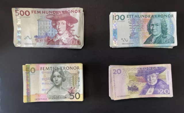 6000 SEK in Redeemable Swedish Kronor Banknotes (Approx. £438) LOT: 1205-503