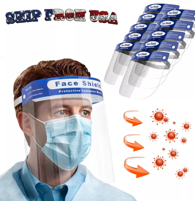 Safety Full Face Shield Clear Protector Work Industry Dental Anti-Fog - 1 Pc/ORD