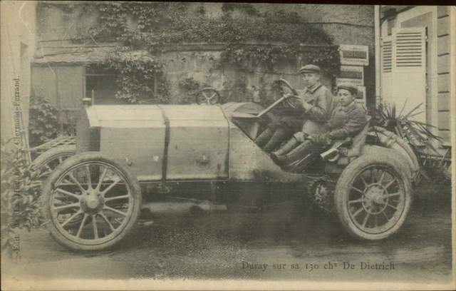 FRANÇAIS AUTO VOITURE de Course Duray 130 Chx de Dietrich c1910 Carte