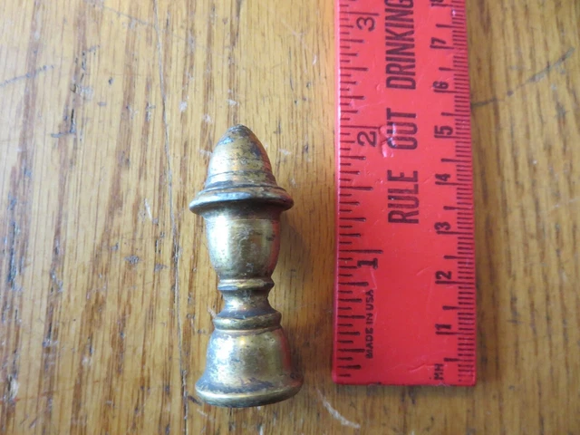Lamp or chandelier FINIAL Vintage French sconce part cast brass or bronze 2"