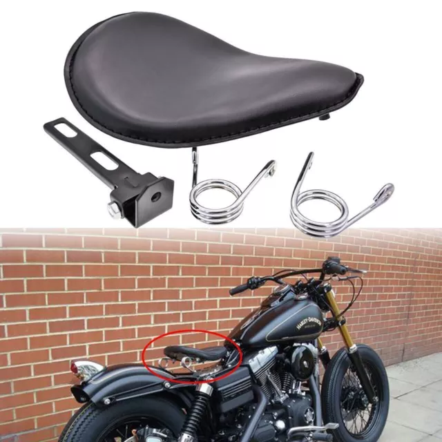 3" Motorrad Solo Sitz Schwingsattel für Harley Honda Sportster Bobber Chopper