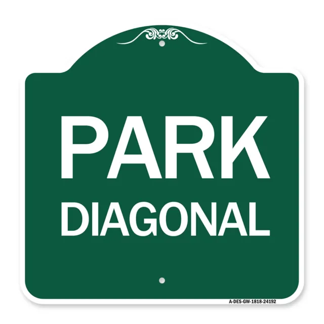 Designer Series - Diagonal Parking 1 Heavy Gauge Aluminum Architectural Sign