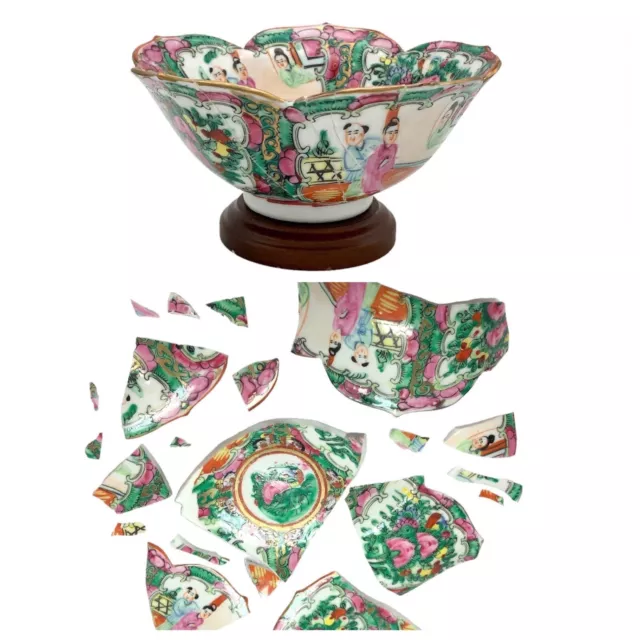 Coming Soon Kintsugi Lotus Bowl Chinese Famille Rose Japanese Porcelain HongKong