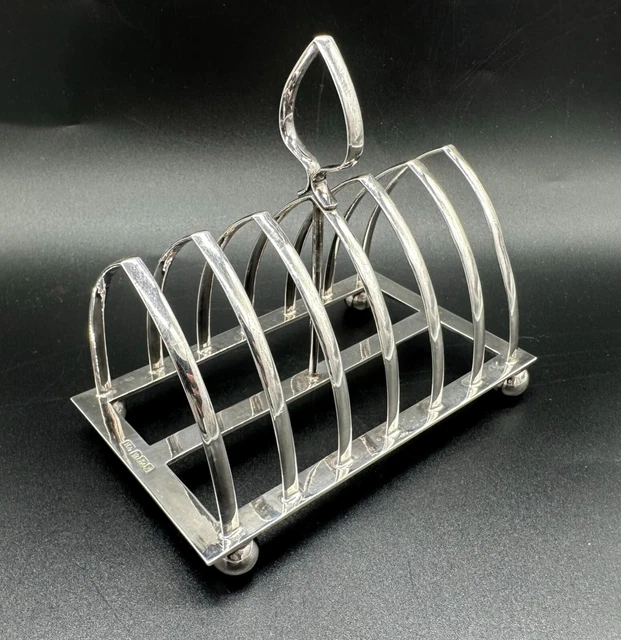 Edwardian Sheffield Sterling Silver Large Toast Rack Atking Brothers 147 Grams