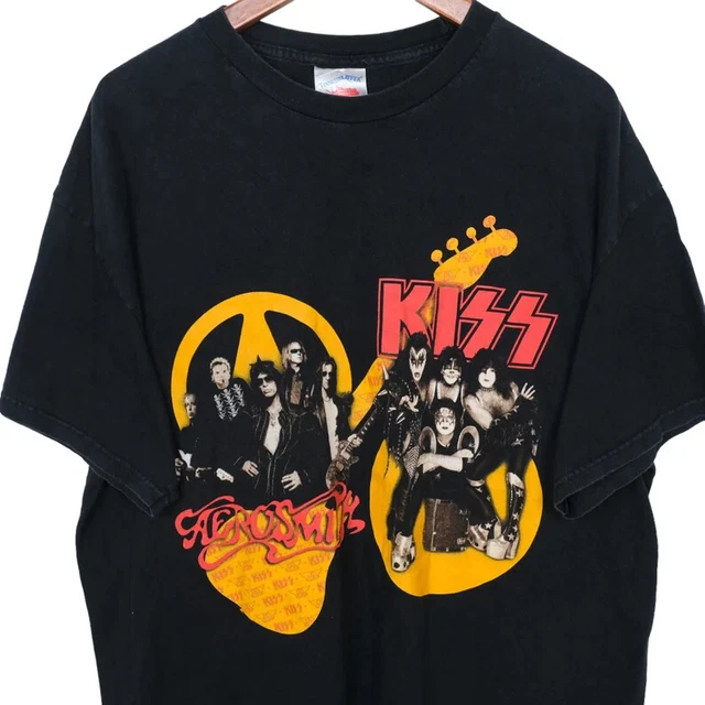 Vintage Band T-shirt Aerosmith 2003 Rock Band Tour Print  AN18879
