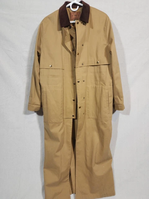 Ralph Lauren Long Canvas Duster Coat Mens Size Medium