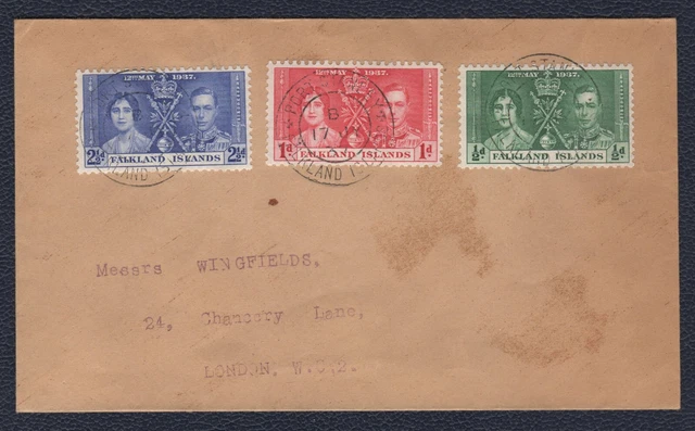 NEW ZEALAND NIUE 1937, Coronation GVI, FDC, SG 72/74, Mi 55/57, Sc 70/72