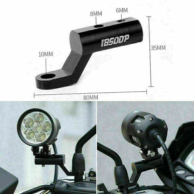 Motorrad Lenker Spiegelhalterung 22mm, M8 M10 Adapt Produktbild-Vorschau 3