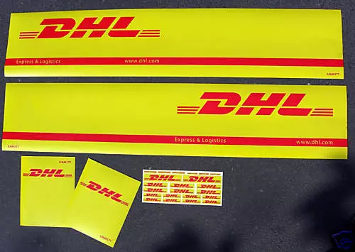 14th Echelle Camion Frigorifique Boîte Remorque Autocollants DHL Convient Tamiya