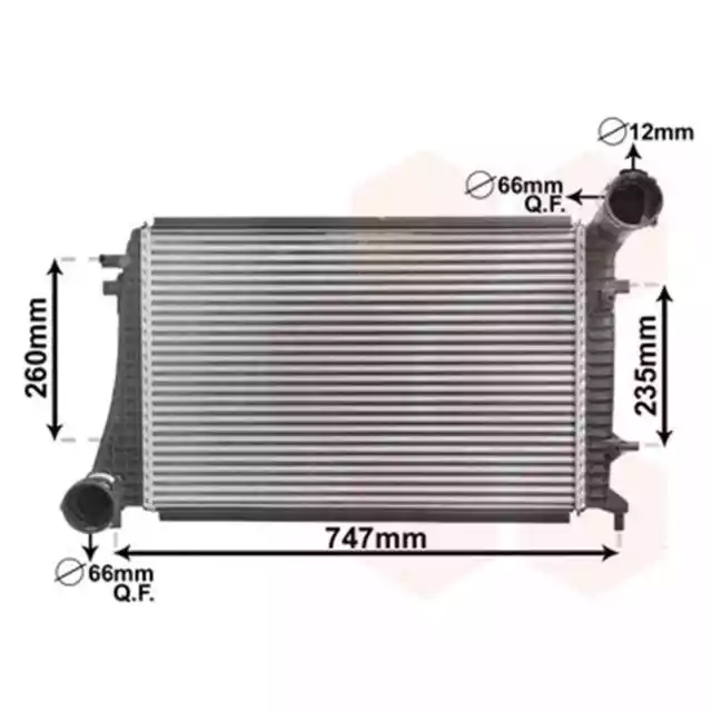 Van Wezel Ladeluftkühler für Audi Seat Skoda VW Golf 5 1,9 2,0 TDI