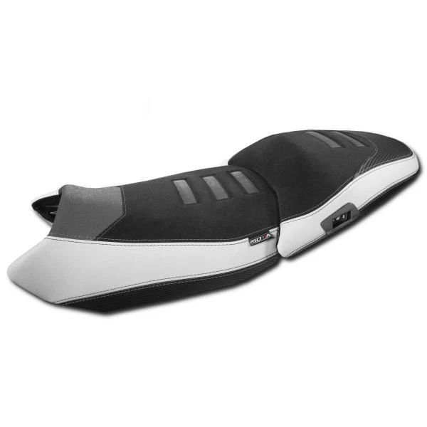 Housse de selle MBK Booster Spirit (1995 à 2003) noire et blanche