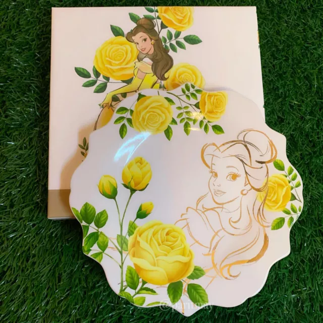 Disney Store Japan Beauty and the Beast Belle Plate FLOWER PRINCESS (NEW IN BOX)