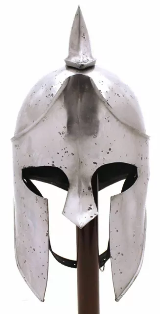 18G Steel Greek Helmet w/ Leather Liner Christmas Costume Medieval Spartan Brand