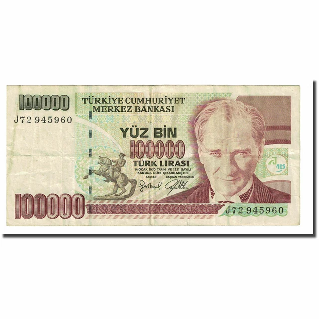 [#170995] Banknote, Turkey, 100,000 Lira, L.1970, KM:206, VF(20-25)